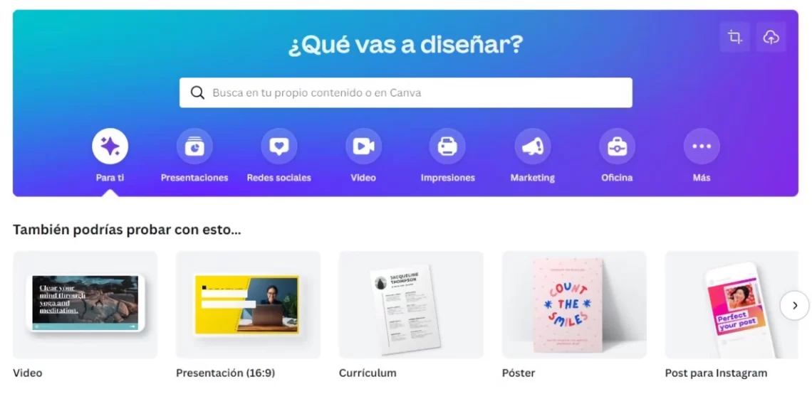 Herramientas gratuitas para la creación de contenido 1 Canva