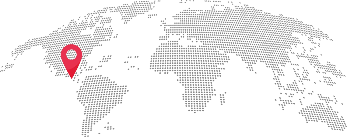 CREAR PROYECTO 1 Mapa mundial, con la marca que apunta en México